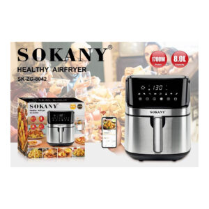 قلاية هوائية سوكاني SK-8042 - اير فراير - ديجيتال - سعة 8 لتر ، تعمل مع بلوتوث وواي فاي ( ضمان محلي )